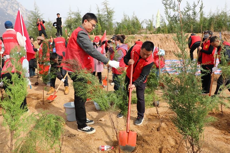 省澳门威尼斯人赌场官网局赴郑州市全民义务植树基地开展义务植树活动
